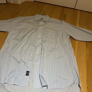 Burberry Men's Blue Striped Shirt